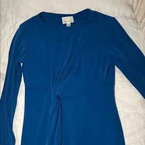 DONNA MORGAN Royal blue twist stretch dress sz 4